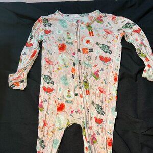 Lori & Val 18-24 Month Bamboo Christmas Footie - Nutcracker